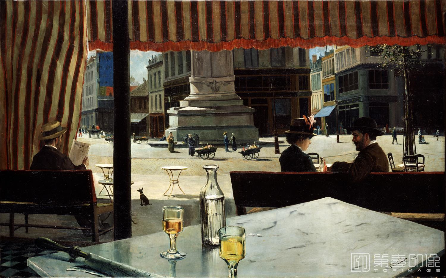 油画-西班牙普拉多美术馆油画藏画-Meifrén Roig, Eliseo-Plaza de París-68cm x 109,5cm-1758